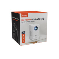 PORODO MINI PROJECTOR WIRELESS MIRRORING PATENTED DUST-PROOF STRUCTURE - WHITE