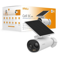 Imou Cell 3C All-In-One 2K/3MP Outdoor Pan & Tilt Smart Wi-Fi Rechargeable Battery Security Camera with Solar Panel