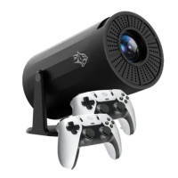 Porodo Gaming 4K Projector with Dual Gamepad Controllers +20000 Games Included ( OPEN BOX ) 