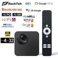 RockTek GX1 Google TV 4K UHD 4GB 32GB Dolby Vision & Atmos Wifi6 Box