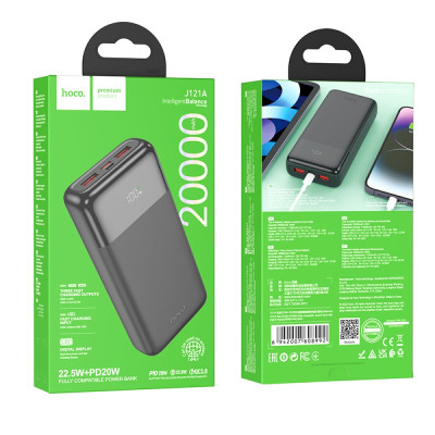 Hoco J121A Fast 22.5W+PD20W (20000mAh) fully compatible power bank with digital display