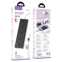 Power strip AC14A Rico PD30W + QC3.0 + 5 sockets EU