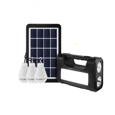 9000mah Solar Lighting system 6V 3W emergency light with 3 bulbs multifunctional emergency kit