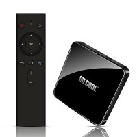 MECOOL KM3 Google Certified Amlogic S905X2 Android TV 9.0 OS 4GB DDR4 64GB eMMC YouTube 4K TV Box with Voice Remote Dual Band WiFi LAN Bluetooth USB 3.0